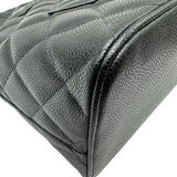シャネル CHANEL 復刻トート A01804 9番台 ブラック シルバー金具 キャビアスキン レディース トートバッグ