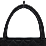 シャネル CHANEL 復刻トート A01804 9番台 ブラック シルバー金具 キャビアスキン レディース トートバッグ