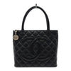 シャネル CHANEL 復刻トート A01804 9番台 ブラック シルバー金具 キャビアスキン レディース トートバッグ
