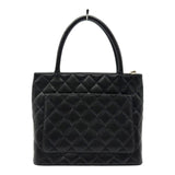 シャネル CHANEL 復刻トート A01804 9番台 ブラック シルバー金具 キャビアスキン レディース トートバッグ