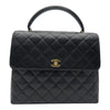 シャネル CHANEL マトラッセ トップハンドルバッグ A12397 7番台 ブラック ゴールド金具 キャビアスキン レディース ハンドバッグ