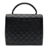 シャネル CHANEL マトラッセ トップハンドルバッグ A12397 7番台 ブラック ゴールド金具 キャビアスキン レディース ハンドバッグ