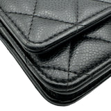 シャネル CHANEL マトラッセ チェーンウォレット AP0250 ブラック ゴールド金具 キャビアスキン レディース ショルダーバッグ