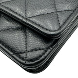 シャネル CHANEL マトラッセ チェーンウォレット AP0250 ブラック ゴールド金具 キャビアスキン レディース ショルダーバッグ