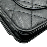 シャネル CHANEL マトラッセ チェーンウォレット AP0250 ブラック ゴールド金具 キャビアスキン レディース ショルダーバッグ