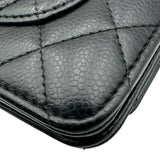 シャネル CHANEL マトラッセ チェーンウォレット AP0250 ブラック ゴールド金具 キャビアスキン レディース ショルダーバッグ