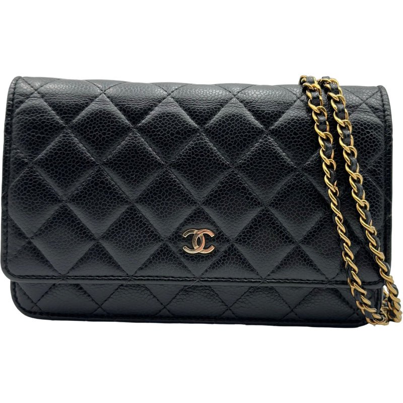 シャネル CHANEL マトラッセ チェーンウォレット AP0250 ブラック