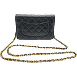 シャネル CHANEL マトラッセ チェーンウォレット AP0250 ブラック ゴールド金具 キャビアスキン レディース ショルダーバッグ
