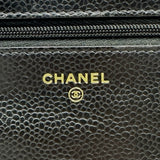 シャネル CHANEL マトラッセ チェーンウォレット AP0250 ブラック ゴールド金具 キャビアスキン レディース ショルダーバッグ