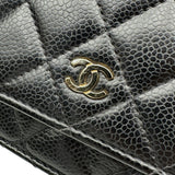 シャネル CHANEL マトラッセ チェーンウォレット AP0250 ブラック ゴールド金具 キャビアスキン レディース ショルダーバッグ