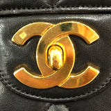 シャネル CHANEL デカマトラッセ30 ブラック ラムスキン ラム レディース ショルダーバッグ