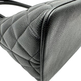シャネル CHANEL 復刻トート A01804 6番台 ブラック シルバー金具 キャビアスキン レディース トートバッグ
