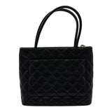 シャネル CHANEL 復刻トート A01804 6番台 ブラック シルバー金具 キャビアスキン レディース トートバッグ