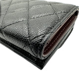 シャネル CHANEL スモールフラップウォレット AP0230 ブラック ゴールド金具 キャビアスキン レディース 三つ折り財布