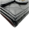 シャネル CHANEL スモールフラップウォレット AP0230 ブラック ゴールド金具 キャビアスキン レディース 三つ折り財布