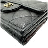シャネル CHANEL スモールフラップウォレット AP0230 ブラック ゴールド金具 キャビアスキン レディース 三つ折り財布