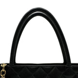 シャネル CHANEL 復刻トート A01804 8番台 ブラック ゴールド金具 キャビアスキン レディース トートバッグ