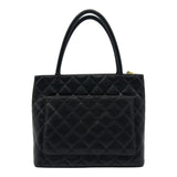 シャネル CHANEL 復刻トート A01804 8番台 ブラック ゴールド金具 キャビアスキン レディース トートバッグ