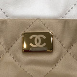 シャネル CHANEL CHANEL22 スモールバッグ AS3260 ホワイト　ゴールド金具 シャイニーカーフ レディース ショルダーバッグ