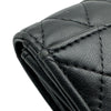 シャネル CHANEL マトラッセ フラップカードケース AP0214 ブラック ゴールド金具 ラムスキン レディース