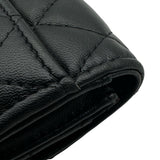 シャネル CHANEL マトラッセ フラップカードケース AP0214 ブラック ゴールド金具 ラムスキン レディース