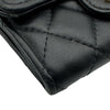 シャネル CHANEL マトラッセ フラップカードケース AP0214 ブラック ゴールド金具 ラムスキン レディース