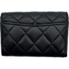 シャネル CHANEL マトラッセ フラップカードケース AP0214 ブラック ゴールド金具 ラムスキン レディース