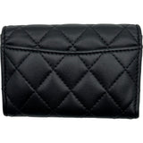 シャネル CHANEL マトラッセ フラップカードケース AP0214 ブラック ゴールド金具 ラムスキン レディース