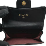 シャネル CHANEL マトラッセ フラップカードケース AP0214 ブラック ゴールド金具 ラムスキン レディース
