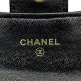 シャネル CHANEL マトラッセ フラップカードケース AP0214 ブラック ゴールド金具 ラムスキン レディース