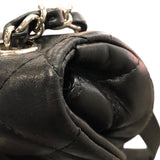 シャネル CHANEL マトラッセフラップベルトバッグ ブラック シルバー金具 ラムレザー レディース ショルダーバッグ