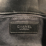 シャネル CHANEL マトラッセフラップベルトバッグ ブラック シルバー金具 ラムレザー レディース ショルダーバッグ