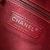 シャネル CHANEL ドーヴィル チェーントートPM A66939 15番台 レッド シルバー金具 コットン レディース トートバッグ