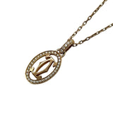 カルティエ Cartier ロゴドゥーブルCネックレス ピンクゴールド 750 ダイヤモンド ジュエリー