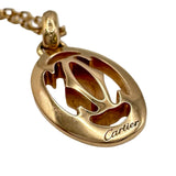 カルティエ Cartier ロゴドゥーブルCネックレス ピンクゴールド 750 ダイヤモンド ジュエリー