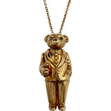 ラルフローレン RALPH LAUREN タキシードベアネックレス ピンクゴールド Au750 ダイアモンド ブラックダイヤモンド ジュエリー