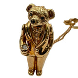 ラルフローレン RALPH LAUREN タキシードベアネックレス ピンクゴールド Au750 ダイアモンド ブラックダイヤモンド ジュエリー