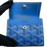 ゴヤール GOYARD マリニーウォレット ブルー シルバー金具 ゴヤールディンキャンバス レディース コインケース