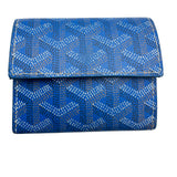 ゴヤール GOYARD マリニーウォレット ブルー シルバー金具 ゴヤールディンキャンバス レディース コインケース