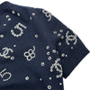シャネル CHANEL ココマーククローバー半袖ニットセーター P74637 ネイビー カシミヤ レディース セーター