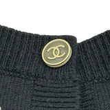 シャネル CHANEL ココマーククローバー半袖ニットセーター P74637 ネイビー カシミヤ レディース セーター
