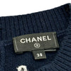 シャネル CHANEL ココマーククローバー半袖ニットセーター P74637 ネイビー カシミヤ レディース セーター