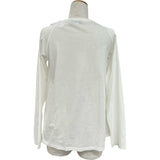 クリスチャン・ディオール Christian Dior ビッグリボン装飾長袖Tシャツ 4SBM13TEEH ホワイト コットン レディース 長袖Ｔシャツ