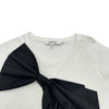 クリスチャン・ディオール Christian Dior ビッグリボン装飾長袖Tシャツ 4SBM13TEEH ホワイト コットン レディース 長袖Ｔシャツ