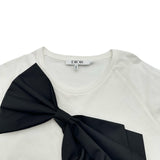 クリスチャン・ディオール Christian Dior ビッグリボン装飾長袖Tシャツ 4SBM13TEEH ホワイト コットン レディース 長袖Ｔシャツ