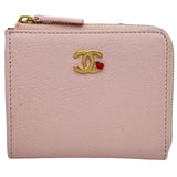 シャネル CHANEL ココマークフラグメントコインケース AP5306 ピンク ゴールド金具 ゴートスキン レディース カードケース