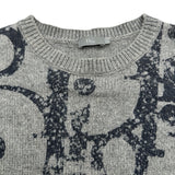 クリスチャン・ディオール Christian Dior オブリーク総柄 ニットセーター 1SBM24PULG グレー ウール レディース セーター