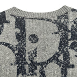 クリスチャン・ディオール Christian Dior オブリーク総柄 ニットセーター 1SBM24PULG グレー ウール レディース セーター