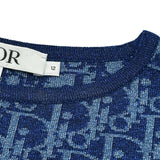 クリスチャン・ディオール Christian Dior オブリーク総柄ノースリーブチュニック 3WBM14DRSB ブルー アセテート レディース チュニック