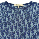 クリスチャン・ディオール Christian Dior オブリーク総柄ノースリーブチュニック 3WBM14DRSB ブルー アセテート レディース チュニック